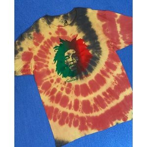 Bob Marley Custom Multi Colored Tie Dye Tee